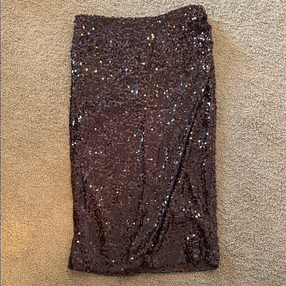 Sequin Brown Skirt
